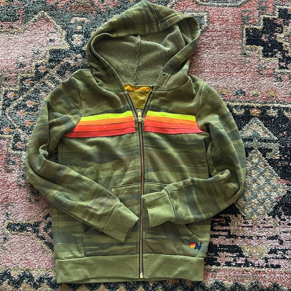 Aviator Nation Kids Camo Full Zip Hoodie